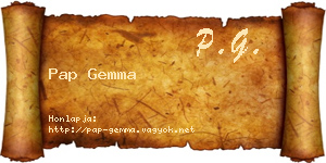 Pap Gemma névjegykártya